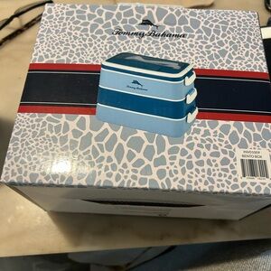Tommy Bahama Blue and White Bento Box